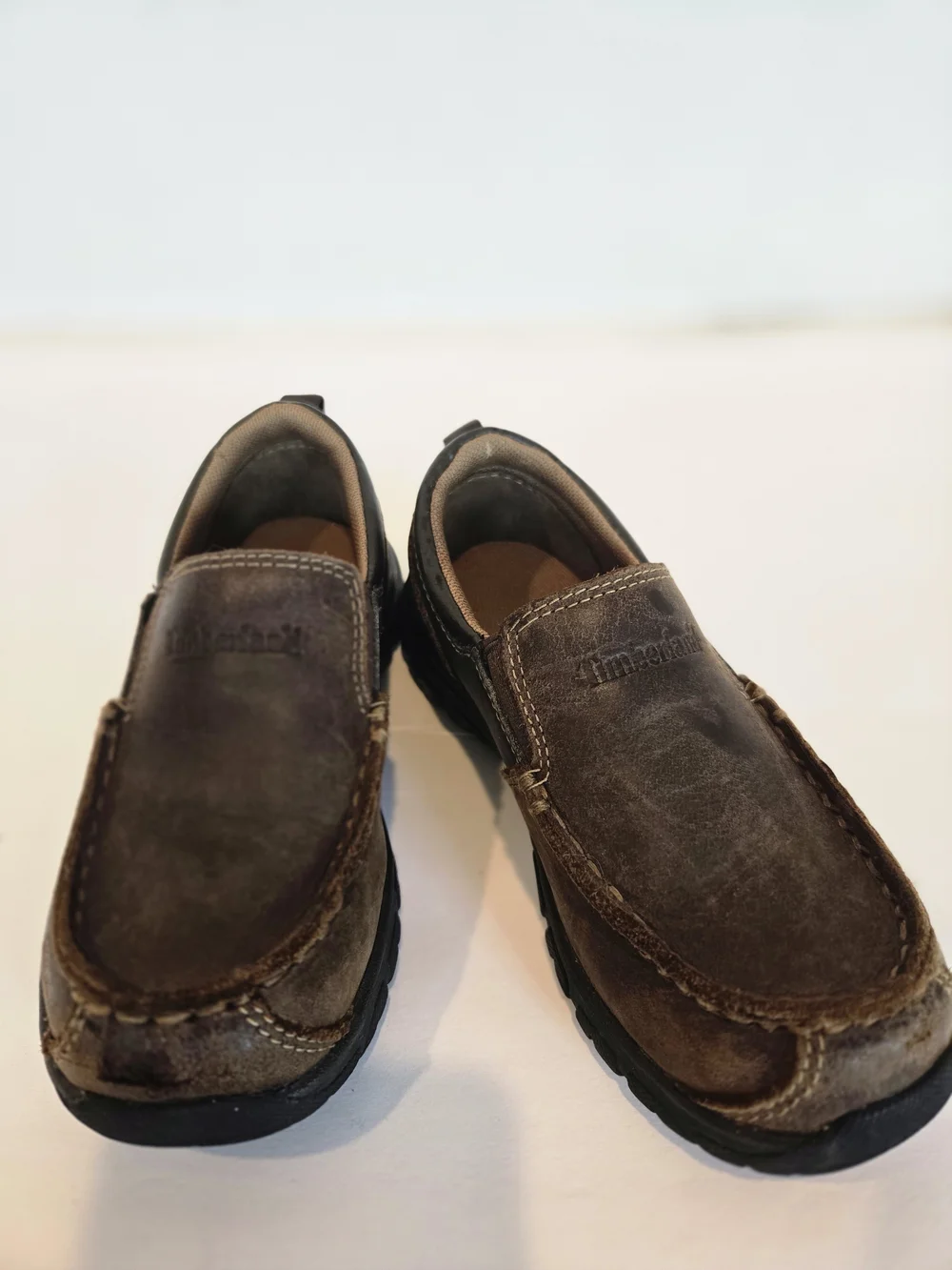 Timberland kid’s Brown Slip-On Leather Casual Shoes